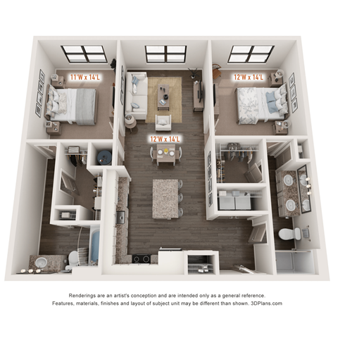 2 bed 2 bath at The Augustan, Augusta, 30901